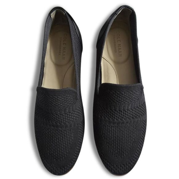 Cole Haan Grand 360 Modern Classics Loafers Women’s 6 Black Knit Slip-On Flats - Picture 3 of 12